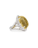 Molten Crystal Ring with Diamonds
