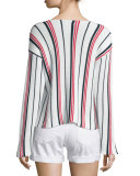 Le Cutoff Rolled-Hem Shorts, Blanc