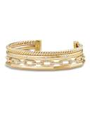 Stax 18k Gold Four-Row Cuff Bracelet