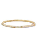 Stax 18k Gold Faceted Bracelet with Diamonds