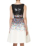 Sequined Sleeveless Cocktail Dress, Multicolor