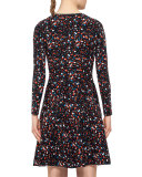 Boulder-Print Bolero Cardigan, Multi
