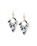 Poppy-Print Kite Drop Earrings
