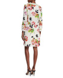 Blossom Long Straight Coat, White