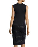Sydney Layered Applique Dress, Black