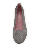 Belicia Stretch-Woven Flat, Pewter