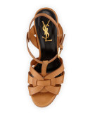 Tribute Leather Platform Sandal, Bronze