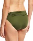 Convertible-Waist Swim Bottom, Green