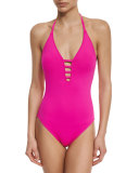 Island Goddess Mio Halter One-Piece Swimsuit