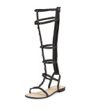 Giselle Studded Gladiator Sandal, Black
