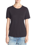 Distressed Tencel®/Linen Crewneck Tee