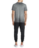 Trafford Cold-Dyed Short-Sleeve Jersey Tee, Black