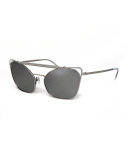 Chat Brow-Bar Cat-Eye Sunglasses, Silver