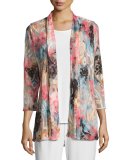 Pink Sky Burnout Cardigan 