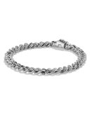 Petite Pavé Curb Link Bracelet with Diamonds