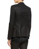 Stretch Sparkle Prep School Jacket, Black