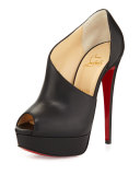 Verita Asymmetric Red Sole Bootie, Black