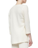 Ottoman Knit 3/4-Sleeve Tunic, Petite