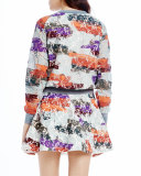 Crewneck Lace-Print Sweatshirt 