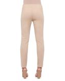 Mid-Rise Slim-Leg Pants, Off White