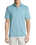 Tradeshow Striped Short-Sleeve Jersey Polo Shirt