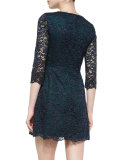 NAVY LACE DRESS