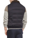 Cashmere Three-Button Knit Jacket, Blue