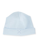 Baby Argyle Pima Baby Hat, Light Blue