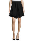A-Line Georgette Skirt, Black