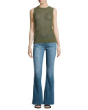 The High Rise Low Bell Jeans, Blue Ocean