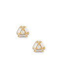 Fireworks 4-Diamond Stud Earrings in 18k Yellow Gold