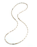 Large 14K Gold Peaked Link Necklace, 40"L