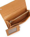 Vitello Phenix Flap-Over Wallet, Caramel (Caramel)