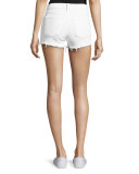 1044 Mid-Rise Denim Shorts, White