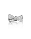 Bow Small 18k White Gold Diamond Ring Size 6