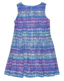 Sleeveless Striped Lace Shift Dress, Multicolor, Size 4-6X