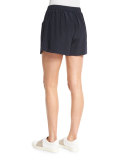 Pleated Silk Pull-On Shorts