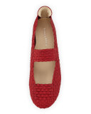 Bela Stretch Mary Jane Flat, Red
