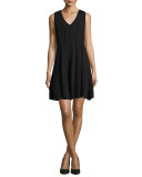 Diamond-Texture Sleeveless Dress