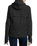Brunswick Hooded Colorblock Anorak Jacket, Black/Silver Birch