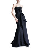 Faille Strapless Gown