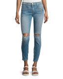 The Silverlake Zip Cropped Skinny Jeans, Ticker Destroy
