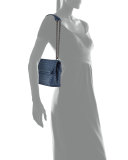 Olimpia Medium Intrecciato Shoulder Bag, Cobalt Blue