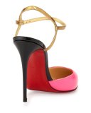 Rivierina Patent Red Sole Pump, Shocking Pink