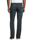 Five-Pocket Stretch-Cotton Pants, Charcoal