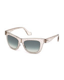 Bubbled Cat-Eye Sunglasses