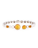 Molten Hinge Bangle with Citrine