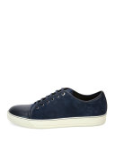 Men's Suede Cap-Toe Low-Top Sneaker