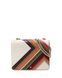 Robinson Multi-Stripe Convertible Shoulder Bag, New Ivory/Multi