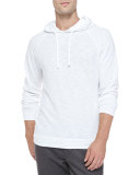Slub Cotton Pullover Hoodie, White
